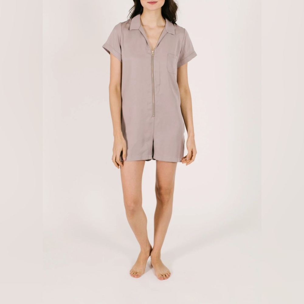 Smash & Tess Shorty Coveralls in Barely Blush S